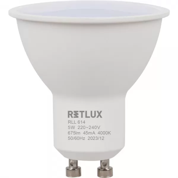 RLL 614 GU10 bulb 5W CW D RETLUX